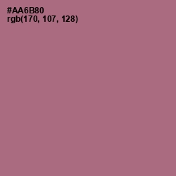 #AA6B80 - Turkish Rose Color Image