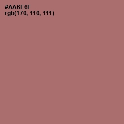 #AA6E6F - Coral Tree Color Image