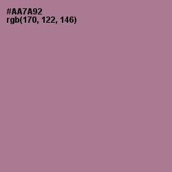 #AA7A92 - Turkish Rose Color Image