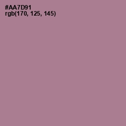 #AA7D91 - Turkish Rose Color Image