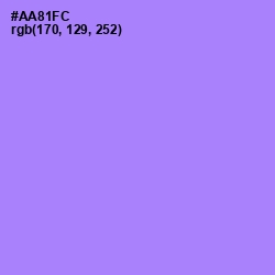#AA81FC - Dull Lavender Color Image