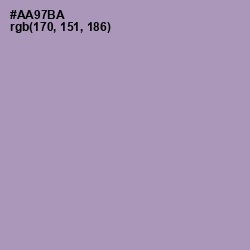#AA97BA - Amethyst Smoke Color Image