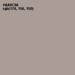 #AA9C96 - Dusty Gray Color Image