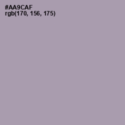 #AA9CAF - Amethyst Smoke Color Image