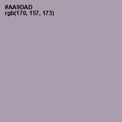 #AA9DAD - Amethyst Smoke Color Image