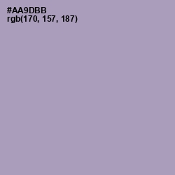 #AA9DBB - Amethyst Smoke Color Image