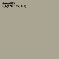 #AAA593 - Gray Olive Color Image