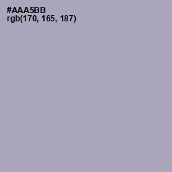 #AAA5BB - Spun Pearl Color Image