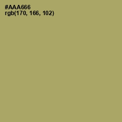 #AAA666 - Green Smoke Color Image