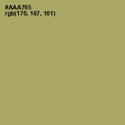 #AAA765 - Green Smoke Color Image