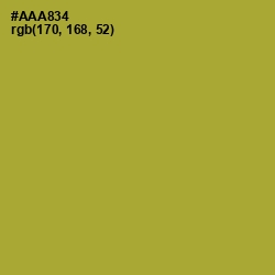 #AAA834 - Lemon Ginger Color Image