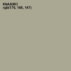 #AAA893 - Gray Olive Color Image