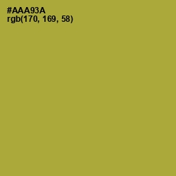 #AAA93A - Lemon Ginger Color Image