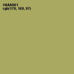 #AAA961 - Green Smoke Color Image