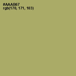 #AAAB67 - Green Smoke Color Image