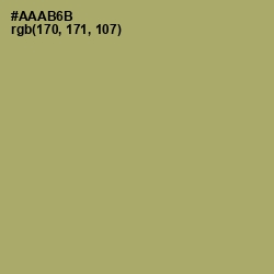 #AAAB6B - Green Smoke Color Image