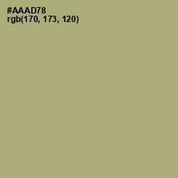 #AAAD78 - Green Smoke Color Image