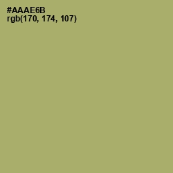 #AAAE6B - Green Smoke Color Image