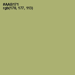 #AAB171 - Green Smoke Color Image