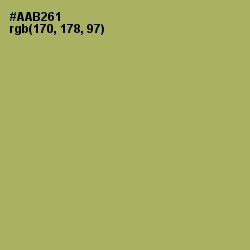 #AAB261 - Green Smoke Color Image