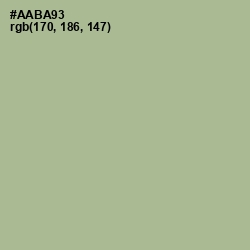 #AABA93 - Schist Color Image