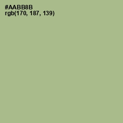 #AABB8B - Swamp Green Color Image