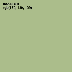 #AABD8B - Swamp Green Color Image