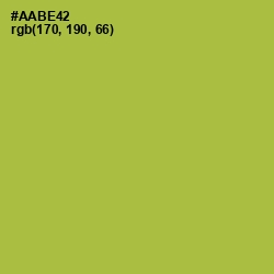 #AABE42 - Olive Green Color Image