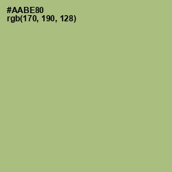 #AABE80 - Swamp Green Color Image