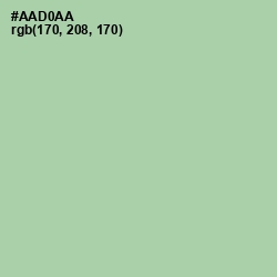 #AAD0AA - Moss Green Color Image