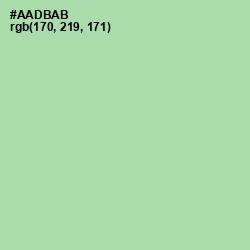 #AADBAB - Moss Green Color Image