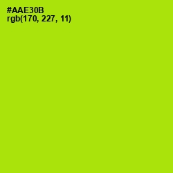 #AAE30B - Inch Worm Color Image