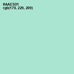 #AAE5D1 - Water Leaf Color Image