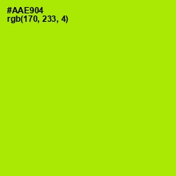 #AAE904 - Inch Worm Color Image