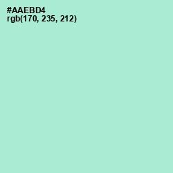 #AAEBD4 - Water Leaf Color Image