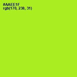 #AAEE1F - Inch Worm Color Image
