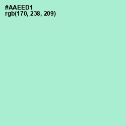 #AAEED1 - Water Leaf Color Image