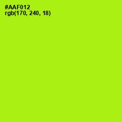 #AAF012 - Inch Worm Color Image