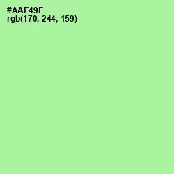 #AAF49F - Mint Green Color Image