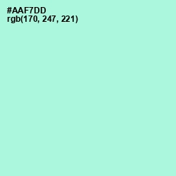 #AAF7DD - Magic Mint Color Image