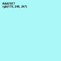 #AAF8F7 - Ice Cold Color Image