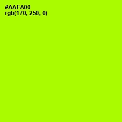 #AAFA00 - Lime Color Image