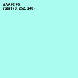 #AAFCF0 - Ice Cold Color Image