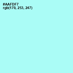 #AAFDF7 - Ice Cold Color Image