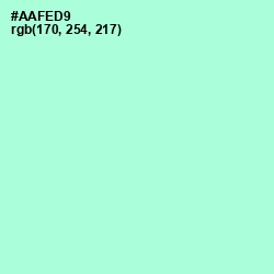 #AAFED9 - Magic Mint Color Image