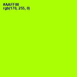 #AAFF00 - Lime Color Image