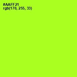 #AAFF21 - Green Yellow Color Image