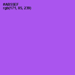 #AB55EF - Medium Purple Color Image