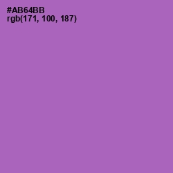 #AB64BB - Wisteria Color Image