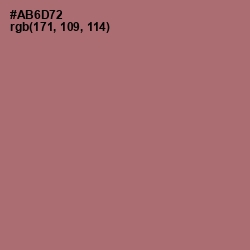 #AB6D72 - Coral Tree Color Image
